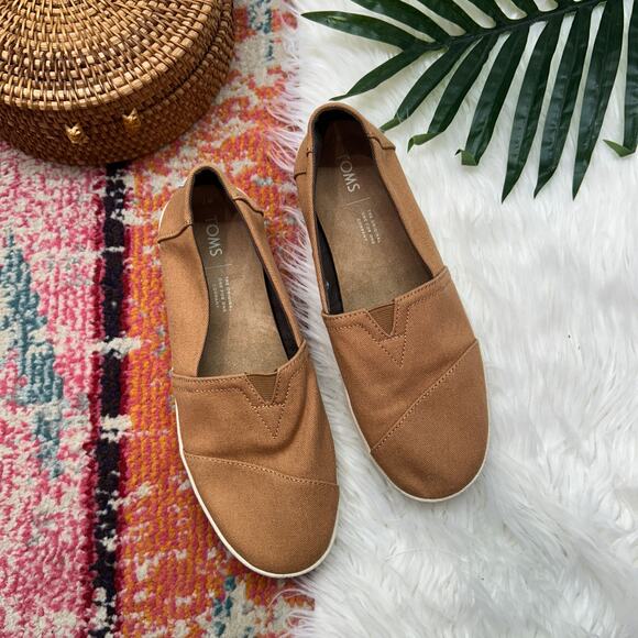 Toms Loafer Sneaker 7 Neutral Brown Tan Lightweight Slip On - Picture 2 of 10